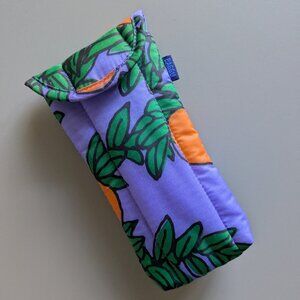 BAGGU Puffy Glasses Sleeve - Orange Tree Periwinkle